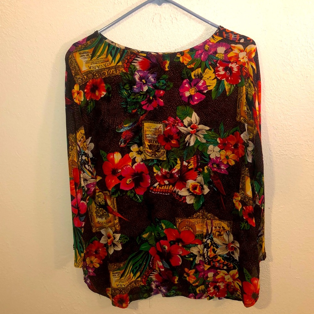 Carole Little Floral Blouse